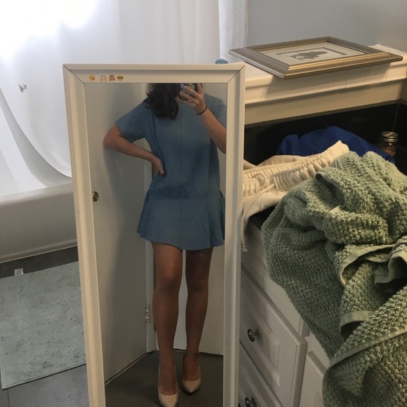 Unique boho blue denim dress - Picture 3 of 7